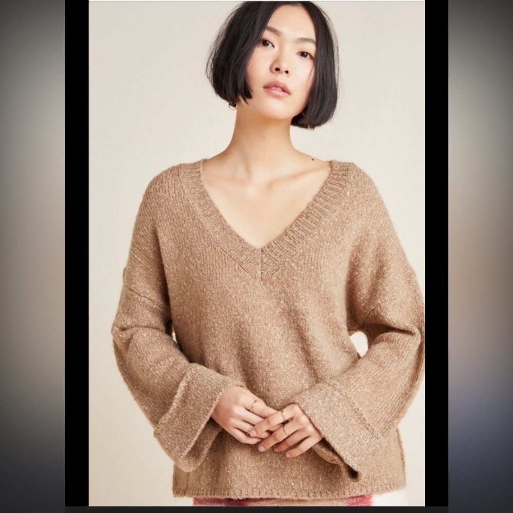 Anthropologie Maggie Bell Sleeve Sweater